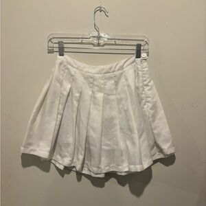 Small White Pleated Skirt
